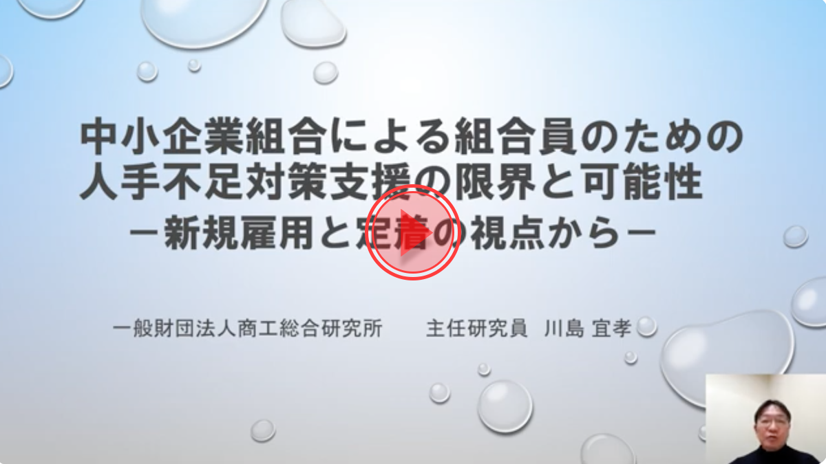 「中小企業組合による組合員のための人手不足対策支援の限界と可能性」